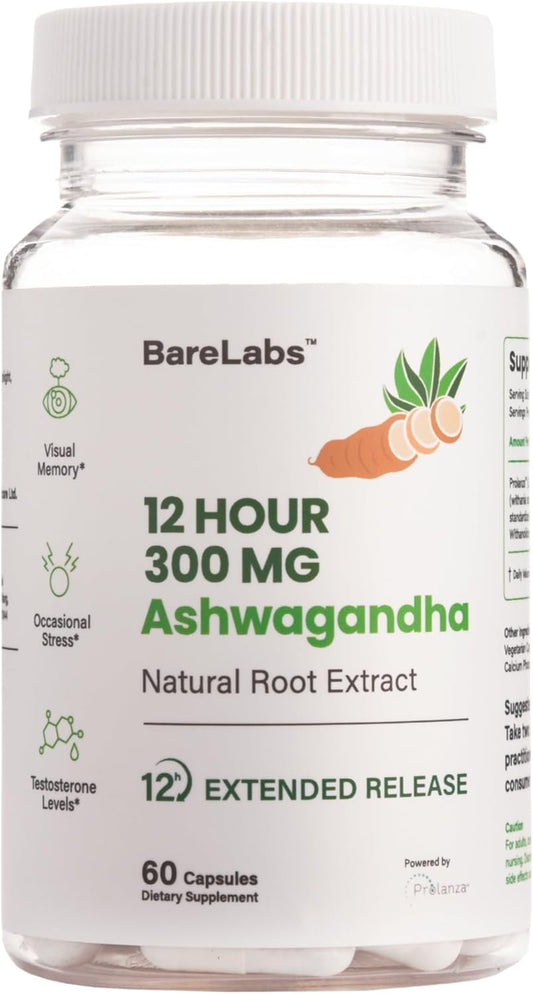 Prolanza® Ashwagandha 300mg Capsules - Advanced 12 Hour Time Release - Natural Root Extract - Sleep, Energy, Stress Support - 30 Day Supply for Men and Women