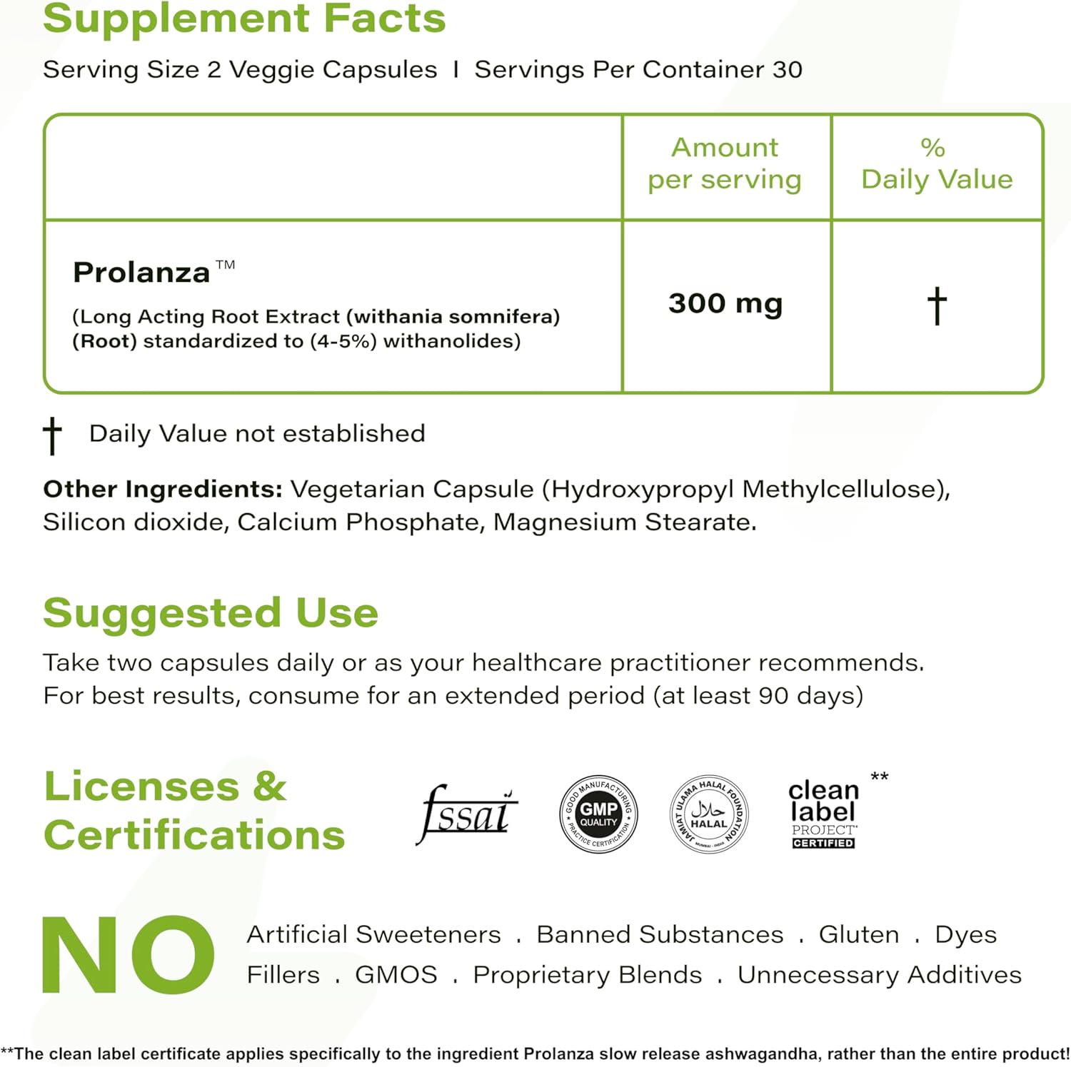 Prolanza® Ashwagandha 300mg Capsules - Advanced 12 Hour Time Release - Natural Root Extract - Sleep, Energy, Stress Support - 30 Day Supply for Men and Women