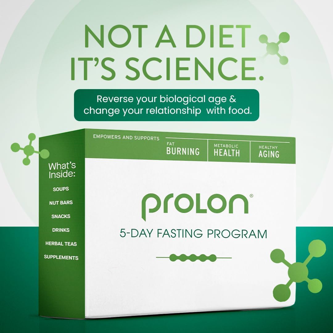 Prolon 5 Day Fasting Kit Version 3 - Plant Based Meals for Women & Men, Low Calorie Snacks, Supports Fasting