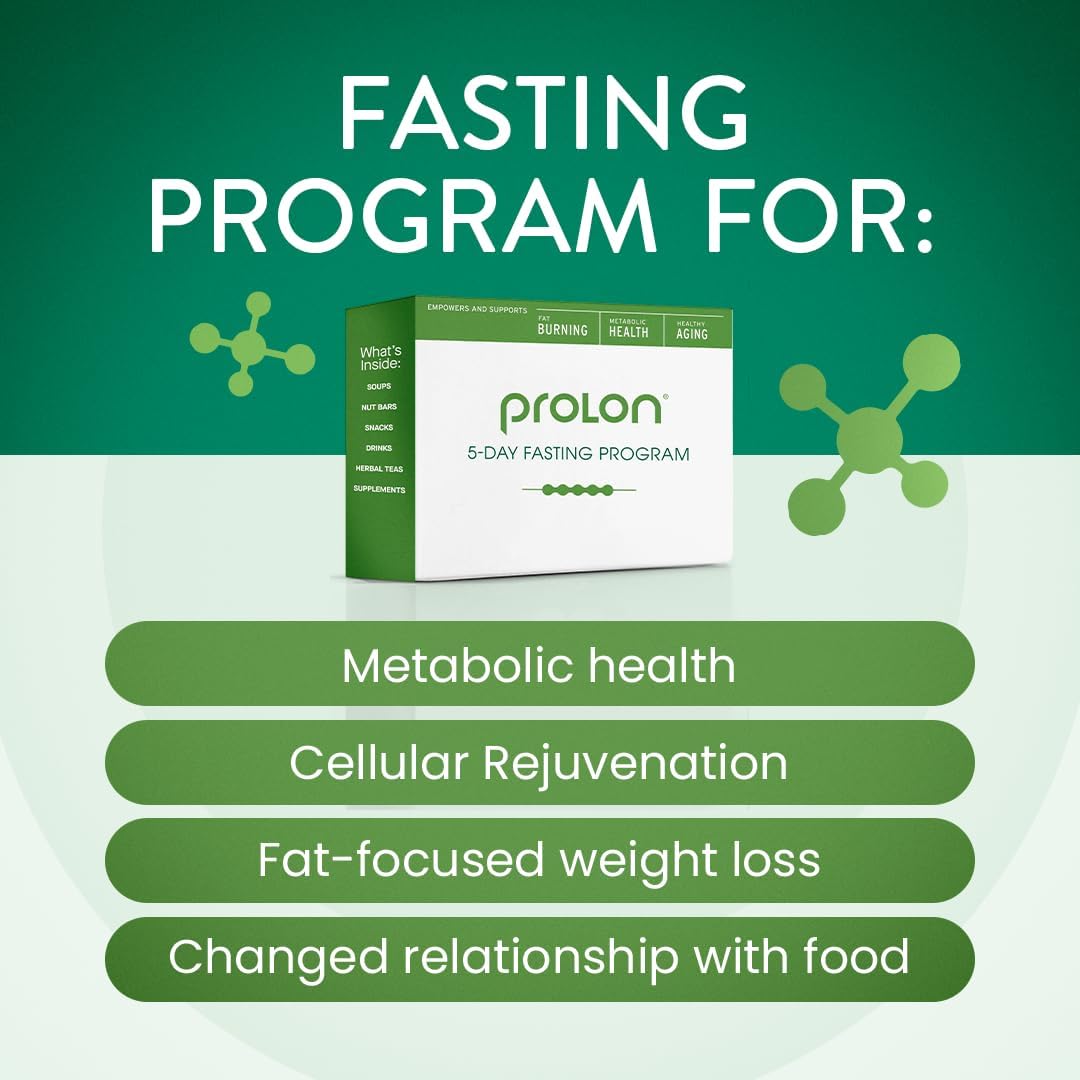 Prolon 5 Day Fasting Kit Version 3 - Plant Based Meals for Women & Men, Low Calorie Snacks, Supports Fasting