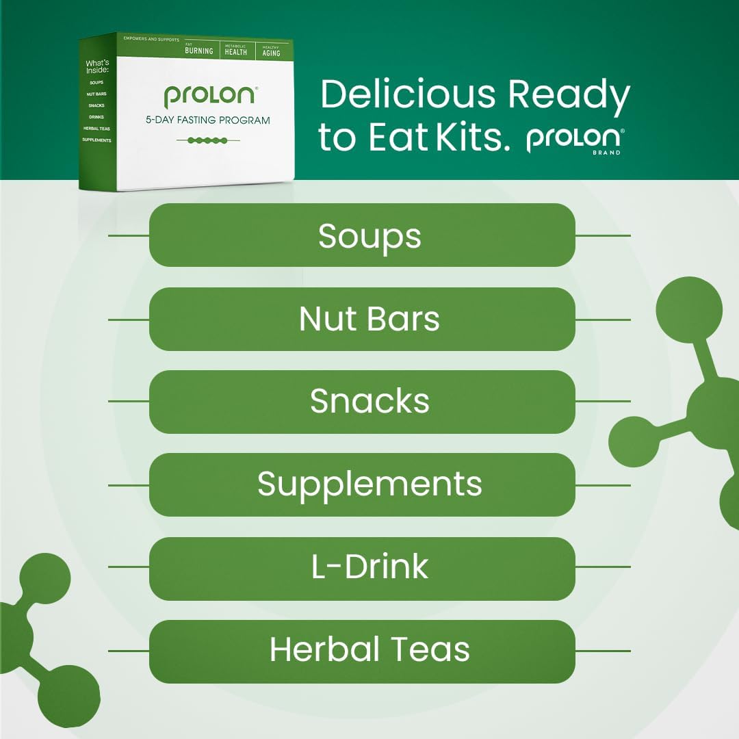 Prolon 5 Day Fasting Kit Version 3 - Plant Based Meals for Women & Men, Low Calorie Snacks, Supports Fasting