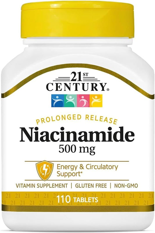 Prolonged Release Niacinamide Tablets 500 mg - 220 ct, Pack of 2 for 21st Century