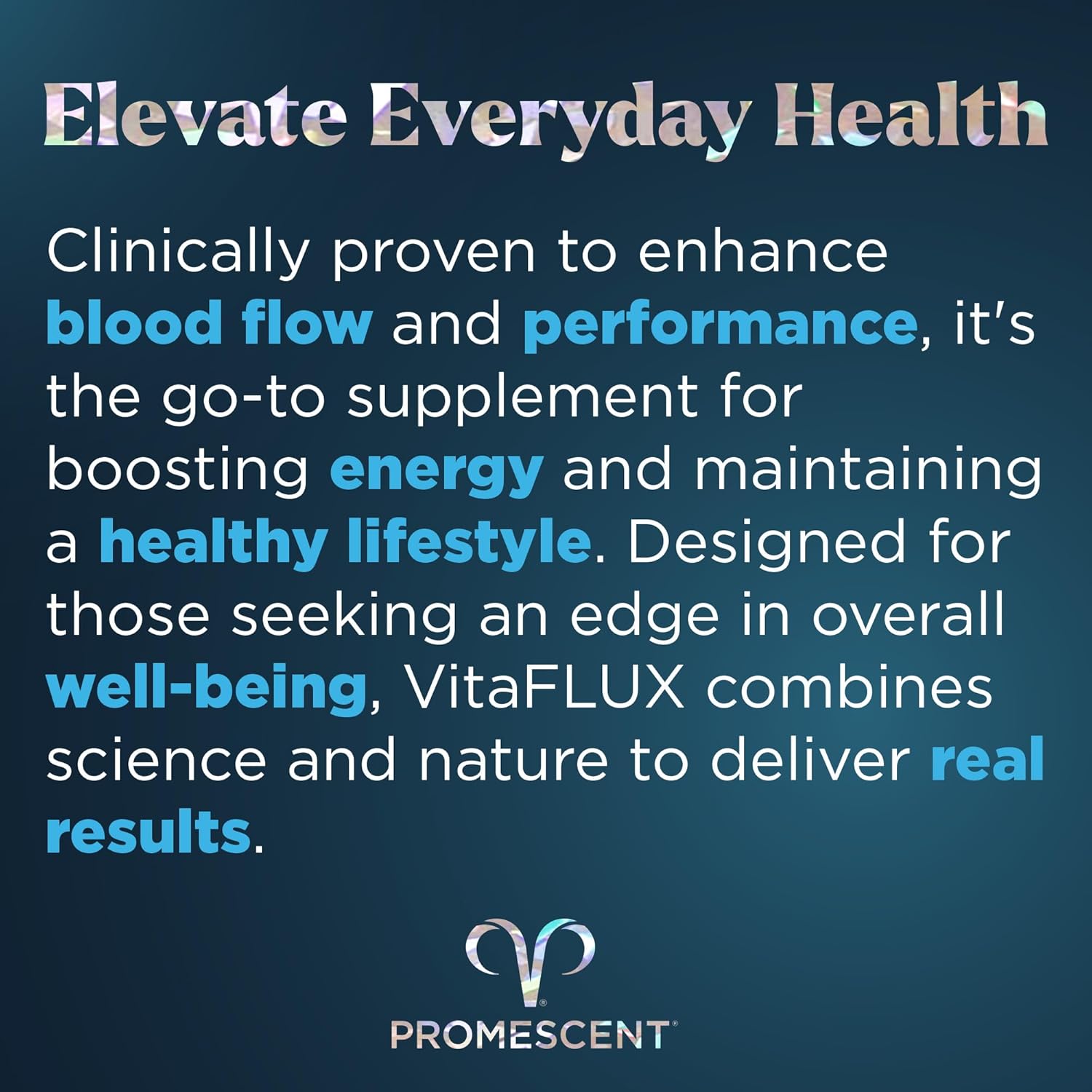 Promescent VitaFLUX Nitric Oxide Supplements for Men and Women - Boost Performance, Energy, Stamina, and Heart Health