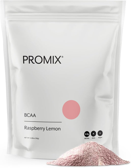 ProMix BCAA Post-Workout Energy Powder - Raspberry Lemon Flavor - Plant-Based Amino Acids for Lean Muscle & Recovery - Zero Fat, Sugar, Carbs - Promotes Endurance & Reduces Soreness