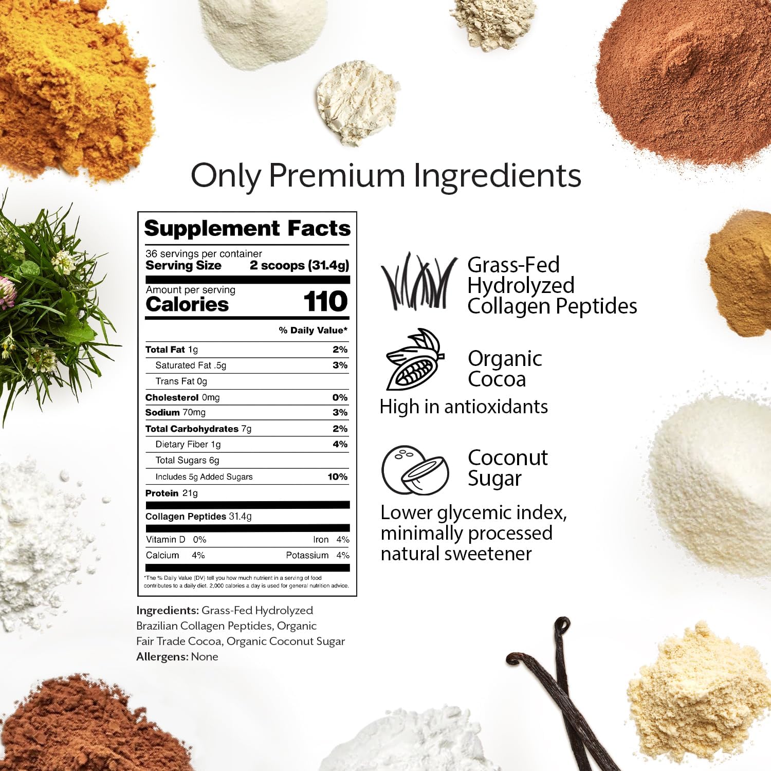 ProMix Nutrition Chocolate Collagen Peptides 2.5lb Bulk - Hydrolyzed Protein for Skin, Bones, Joints & Recovery - Ideal for Shakes, Smoothies, Beverages & Baking