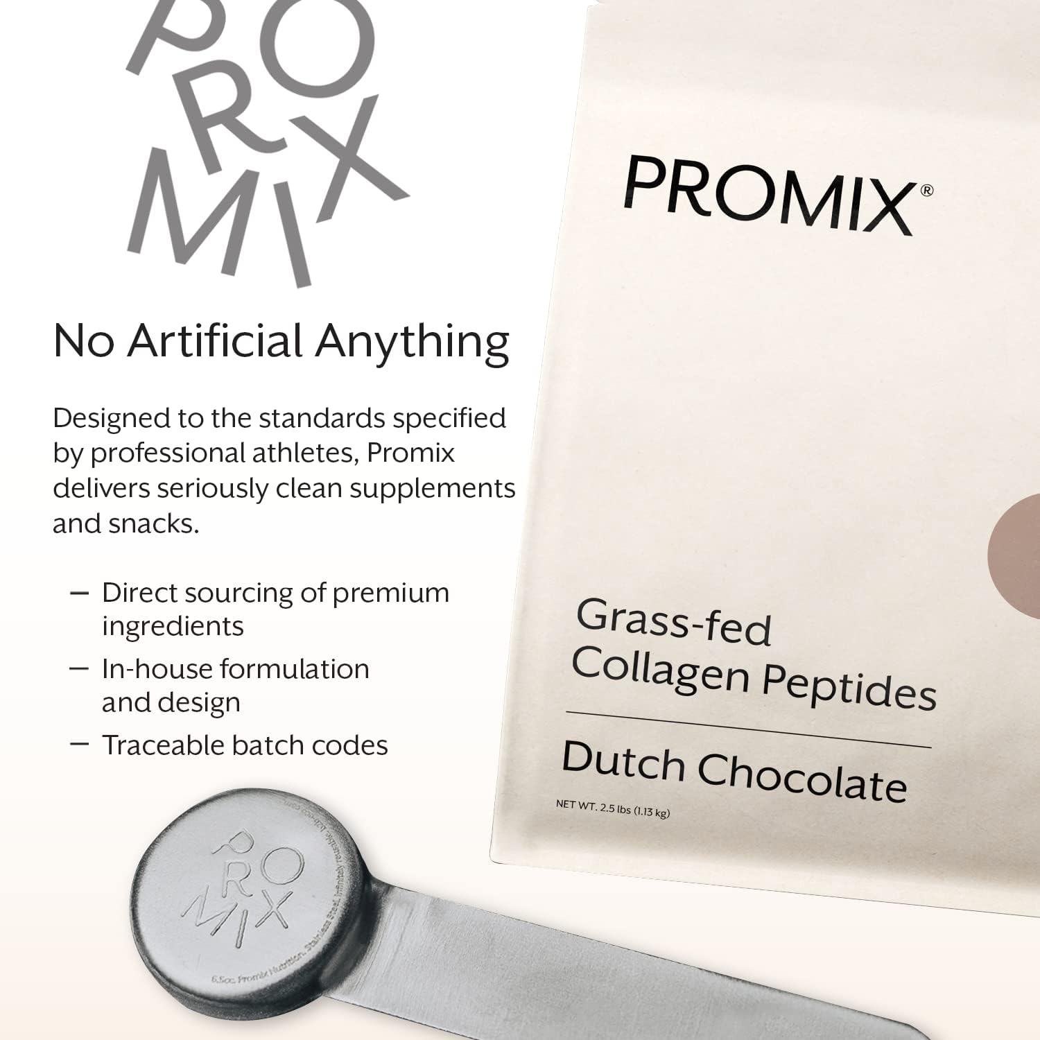 ProMix Nutrition Chocolate Collagen Peptides 2.5lb Bulk - Hydrolyzed Protein for Skin, Bones, Joints & Recovery - Ideal for Shakes, Smoothies, Beverages & Baking