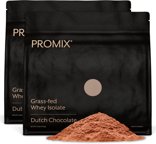 ProMix Nutrition Chocolate Whey Protein Isolate Powder - 5lb Bulk, Grass-Fed & All Natural - Ideal for Post-Workout Shakes, Smoothies, Baking - Gluten-Free & Keto-Friendly