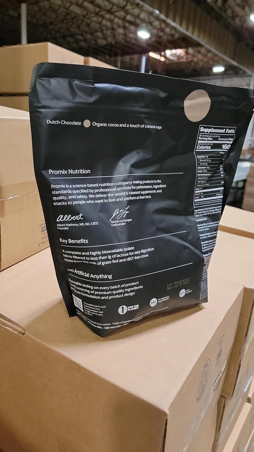 ProMix Nutrition Chocolate Whey Protein Isolate Powder - 5lb Bulk, Grass-Fed & All Natural - Ideal for Post-Workout Shakes, Smoothies, Baking - Gluten-Free & Keto-Friendly