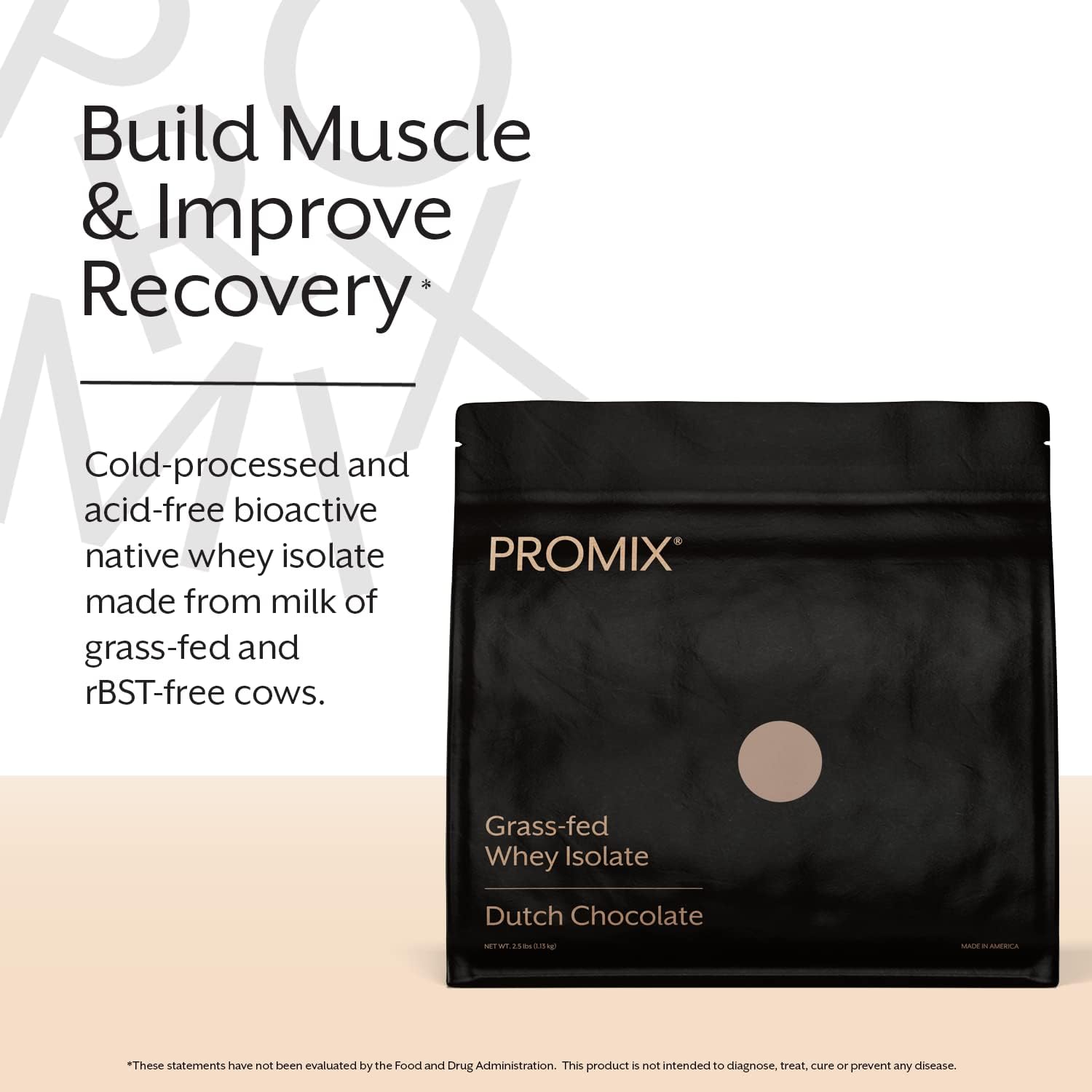 ProMix Nutrition Chocolate Whey Protein Isolate Powder - 5lb Bulk, Grass-Fed & All Natural - Ideal for Post-Workout Shakes, Smoothies, Baking - Gluten-Free & Keto-Friendly