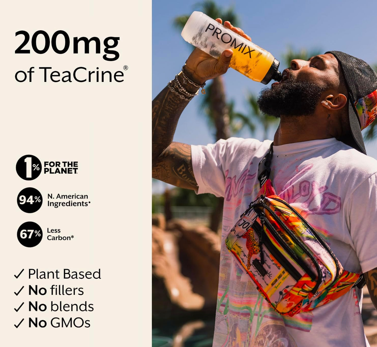 ProMix Nutrition Flow State Nootropic Supplement Orange Flavor - L Tyrosine, Theacrine, Vitamins - Caffeine Free - 30 Servings