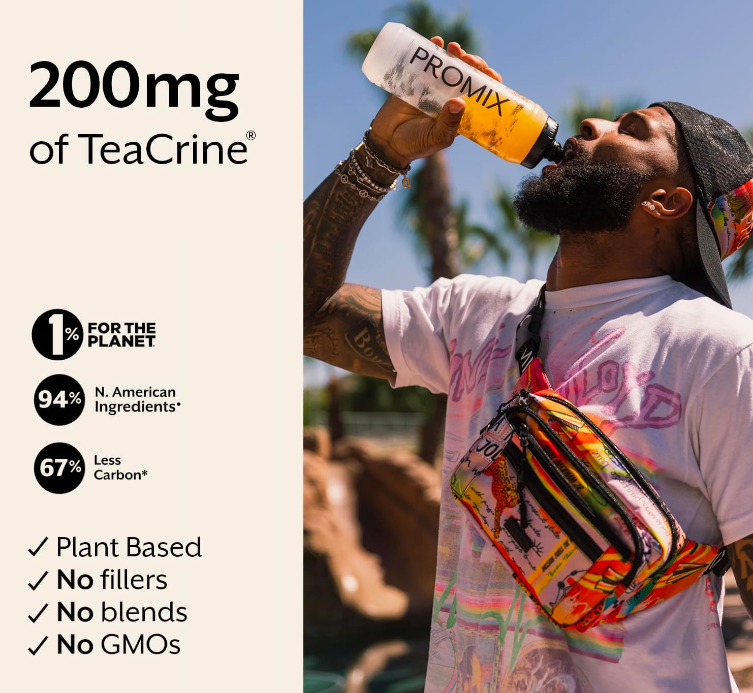 ProMix Nutrition Flow State Nootropic Supplement Orange Flavor - L Tyrosine, Theacrine, Vitamins - Caffeine Free - 30 Servings