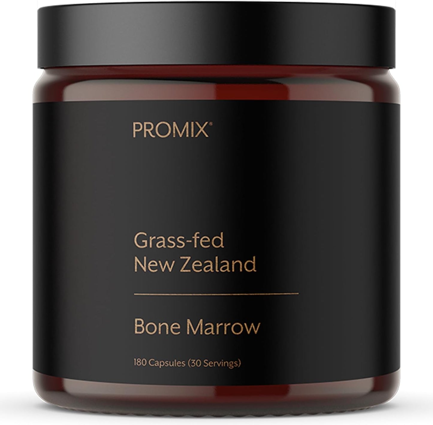 ProMix Nutrition Grass-Fed Beef Bone Marrow Capsules | High in Collagen, Vitamins & Minerals - Raw & Freeze Dried - 180 Count