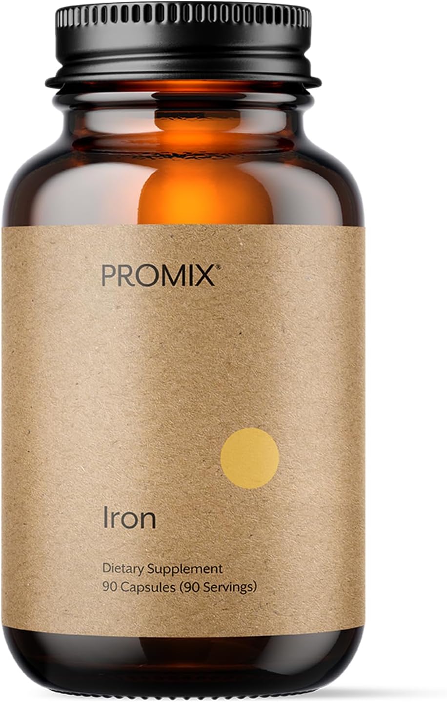 Promix Nutrition Gut-Friendly Heme Iron Supplement with 11mg Polypeptide Formula - 90 Count Bottle