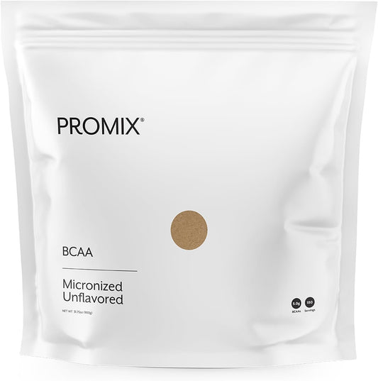 Promix Nutrition Plant-Based BCAA Powder - Unflavored - Sugar Free & Gluten Free - 180 Servings