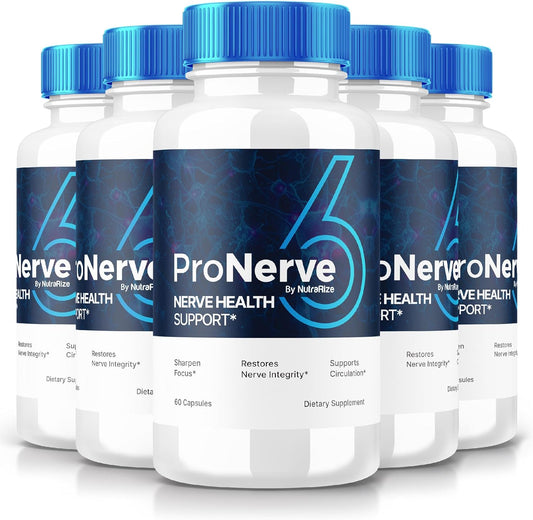 ProNerve6 Neuropathy Support Supplement - 5 Pack, 300 Capsules, Reviews - NutraRize