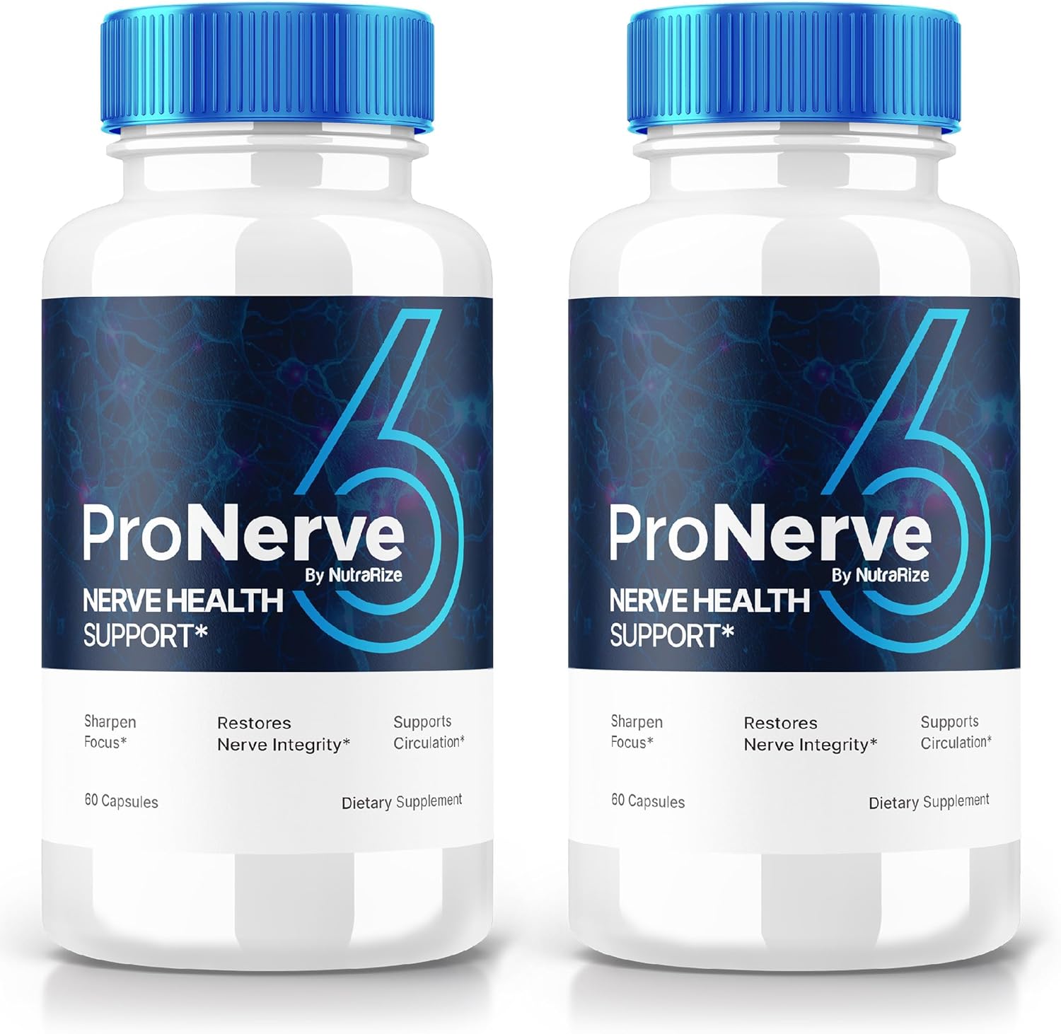 ProNerve6 Neuropathy Support Supplement (2 Pack, 120 Capsules) - NutraRize Nerve Health Formula, Reviews of ProNerve6 Pastillas