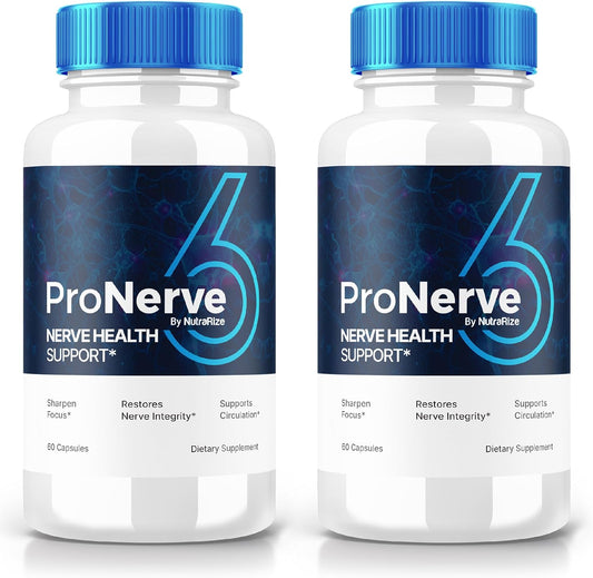 ProNerve6 Neuropathy Support Supplement (2 Pack, 120 Capsules) - NutraRize Nerve Health Formula, Reviews of ProNerve6 Pastillas