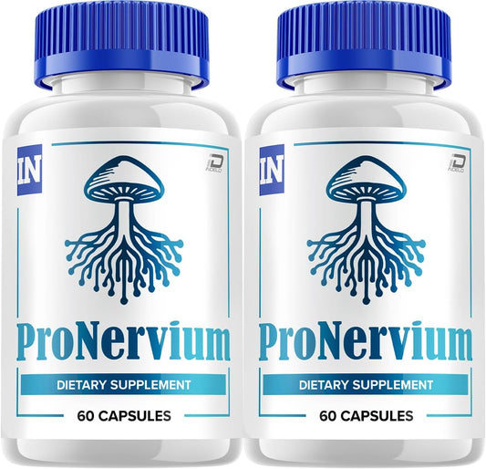 Pronervium Nerve Health Support Pills - Advanced Formula for Focus and Brain Support (2 Pack - 120 Capsules)