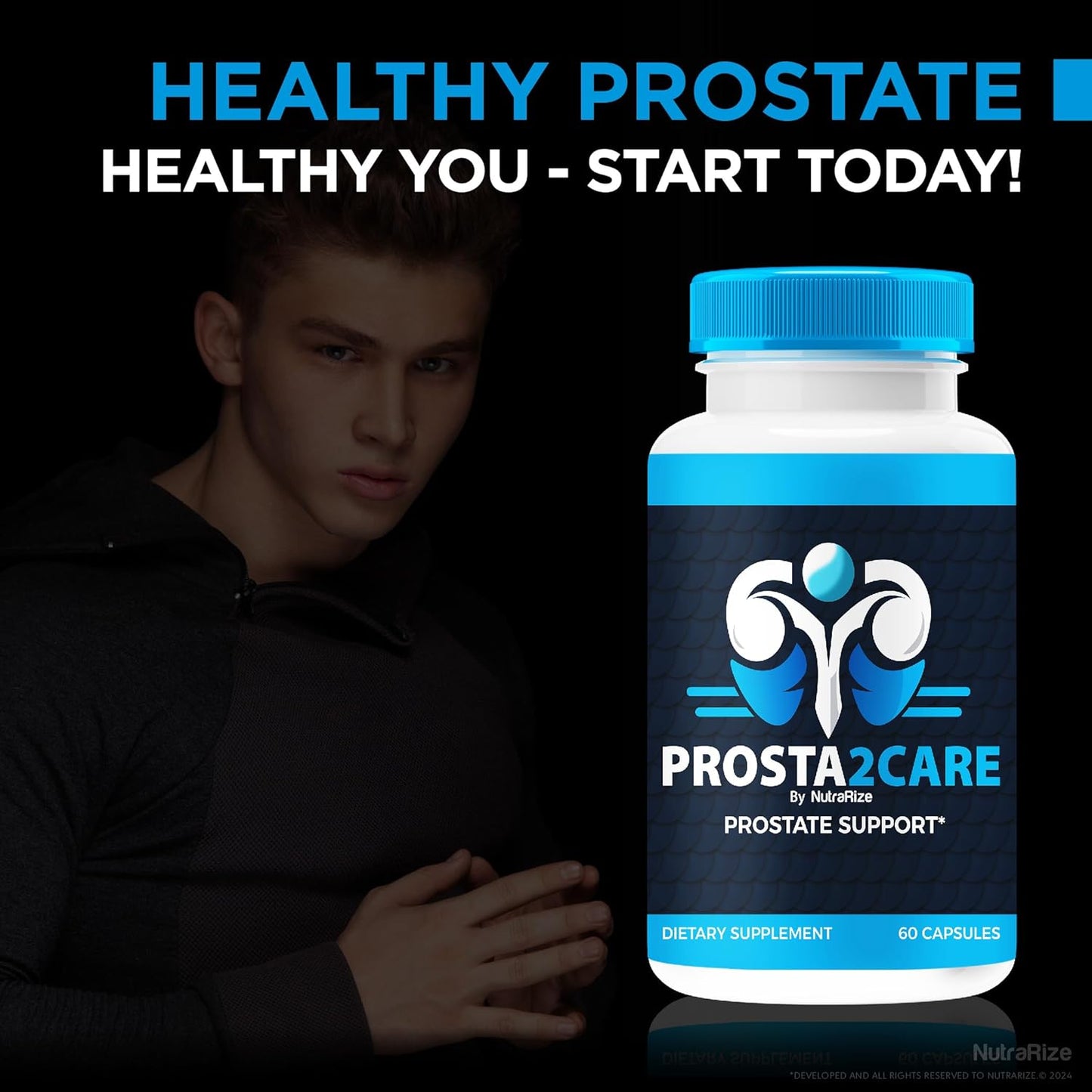 Prosta2Care Capsules - Premium Formula for Prostate Health Support (60 Capsules)