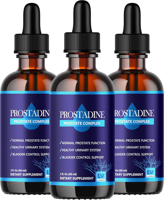 Prostadine Drops by LIVORKA - 3 Pack with Advanced Formula for Prostate Health - 2024 Update and Reviews
