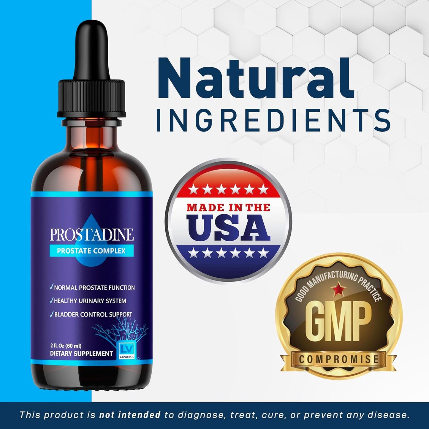 Prostadine Drops by LIVORKA - 3 Pack with Advanced Formula for Prostate Health - 2024 Update and Reviews