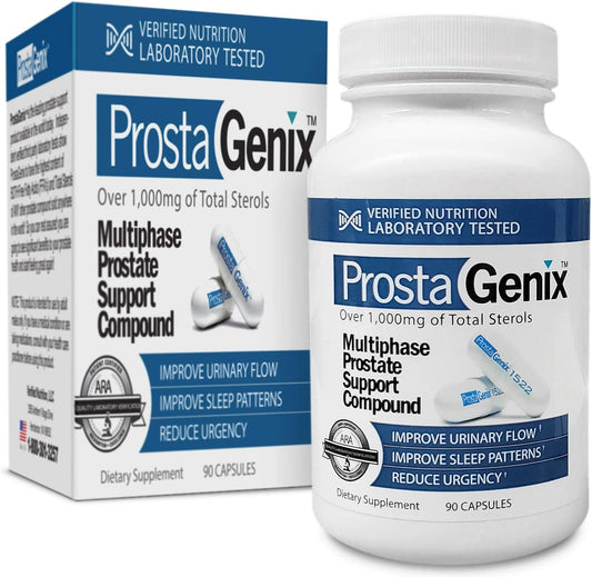 ProstaGenix Multiphase Prostate Supplement - End Nighttime Bathroom Trips & Urgency - 90 Capsules - As Seen on Larry King Investigative TV Show