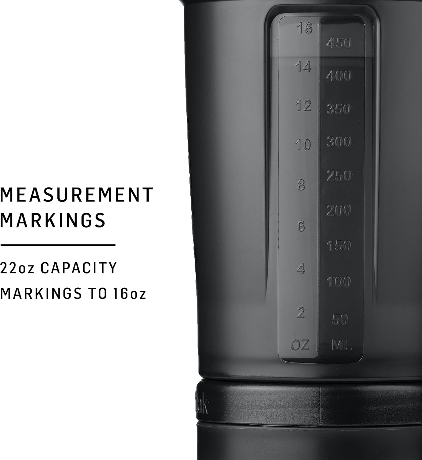 ProStak System BlenderBottle Shaker Bottle with Pill Organizer, 22oz - Midnight Black