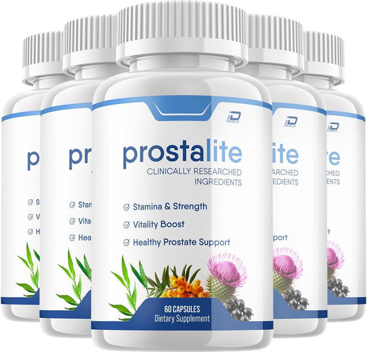 Prostalite Prostate Supplement for Men - Advanced Energy Pills with Bladder Control Support - Men's Health Supplement (5 Pack, 300 Capsules)