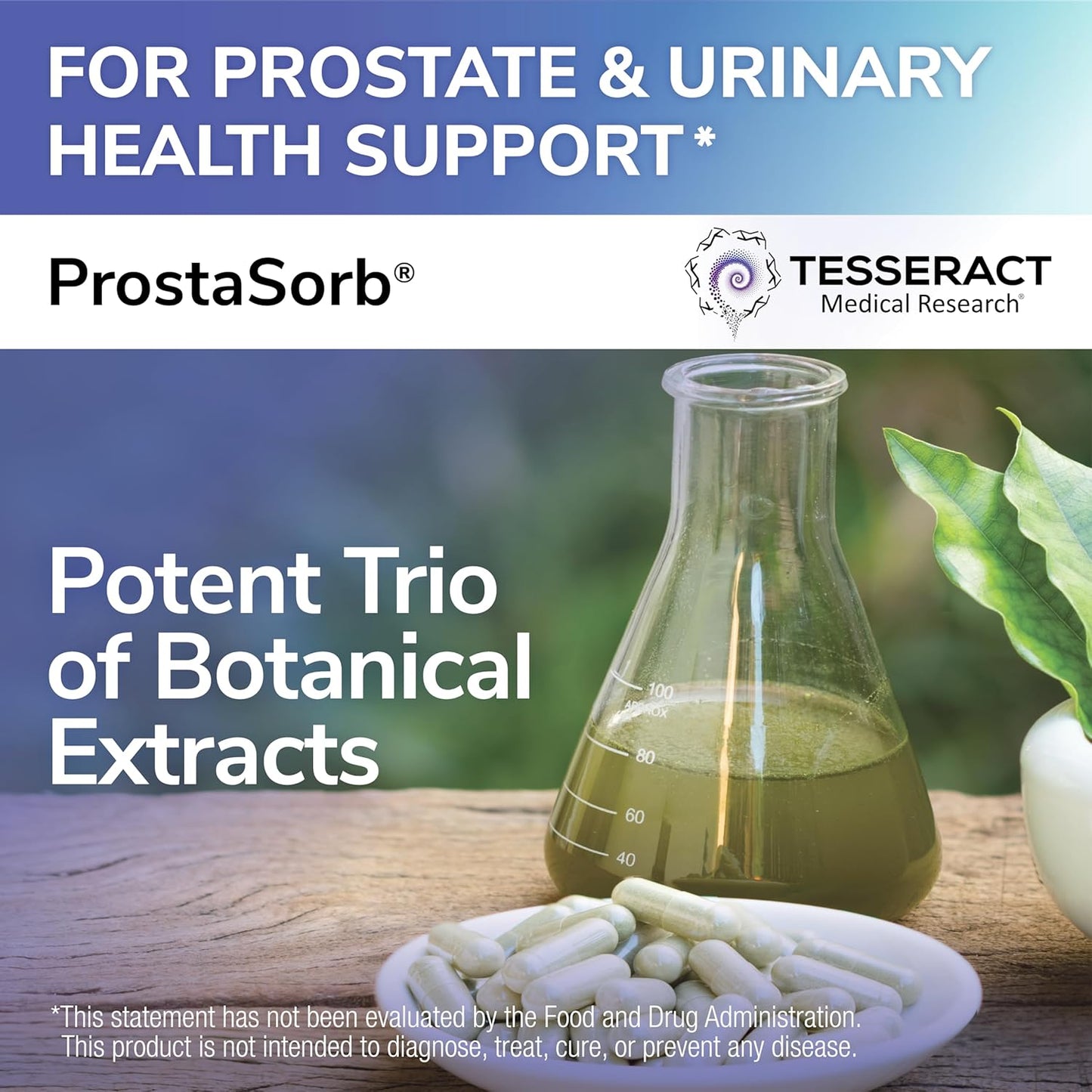ProstaSorb Prostate Supplements with Saw Palmetto for Men - Supports Healthy Prostate & Bladder Function, 60 Capsules