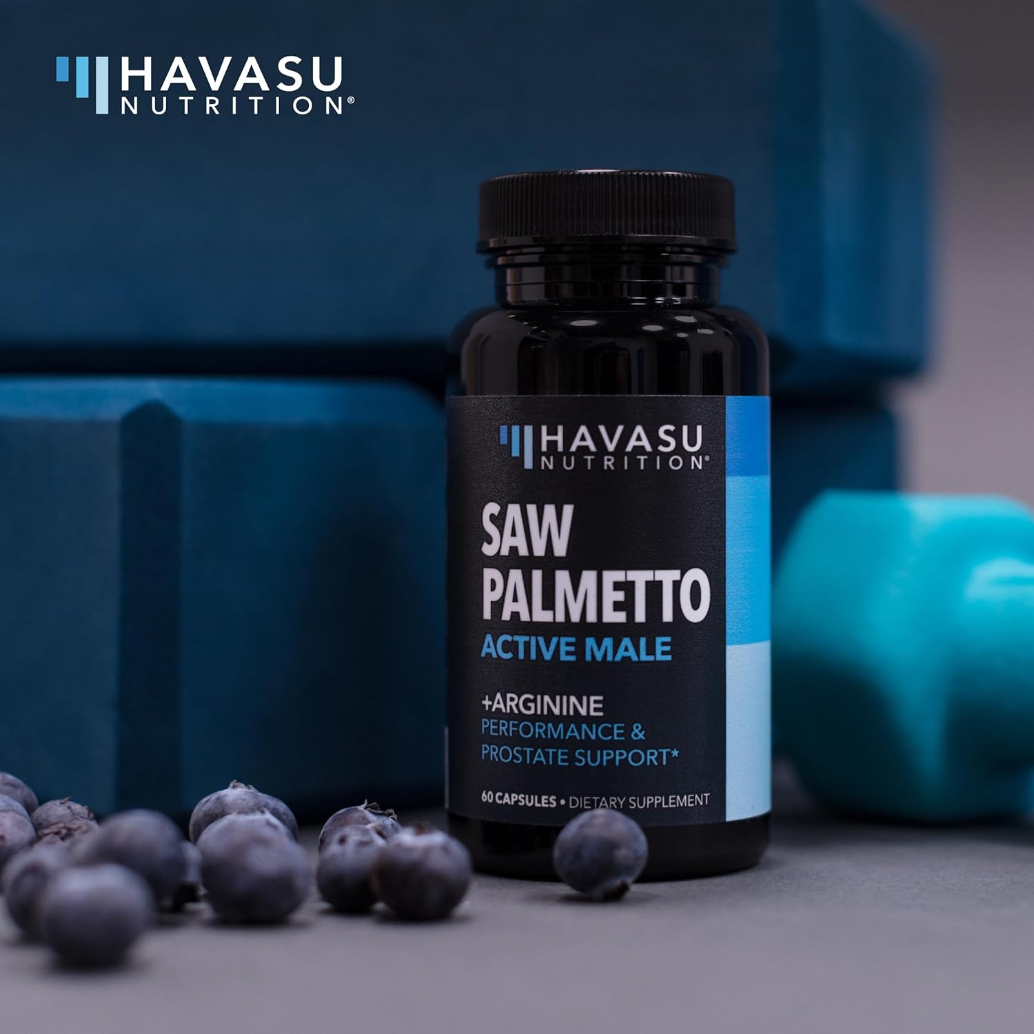 Prostate Health and Nitric Oxide Supplements for Men - Saw Palmetto and L-Arginine Blend - Vegan, Non-GMO - 60 Count