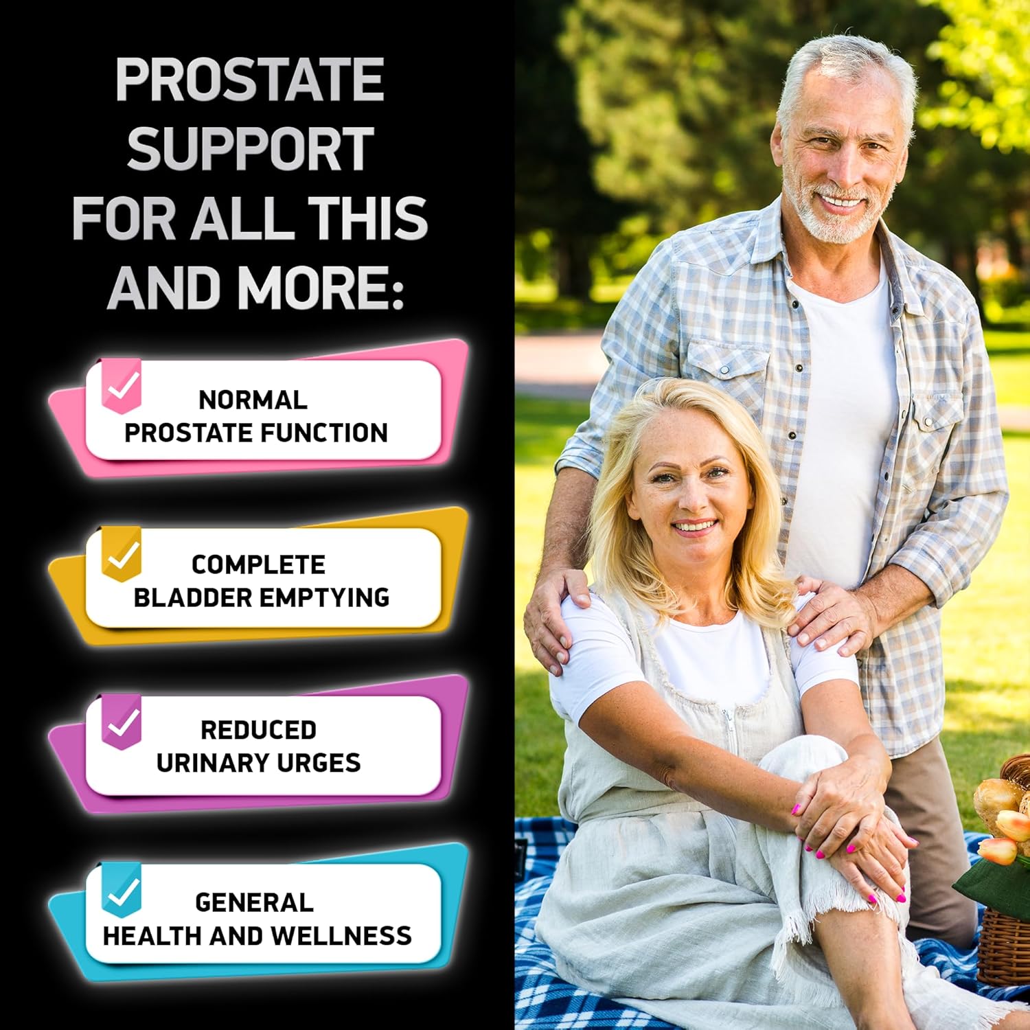 Prostate Health Supplements - Saw Palmetto & Pumpkin Seed Extract for Men - 180 Tablets