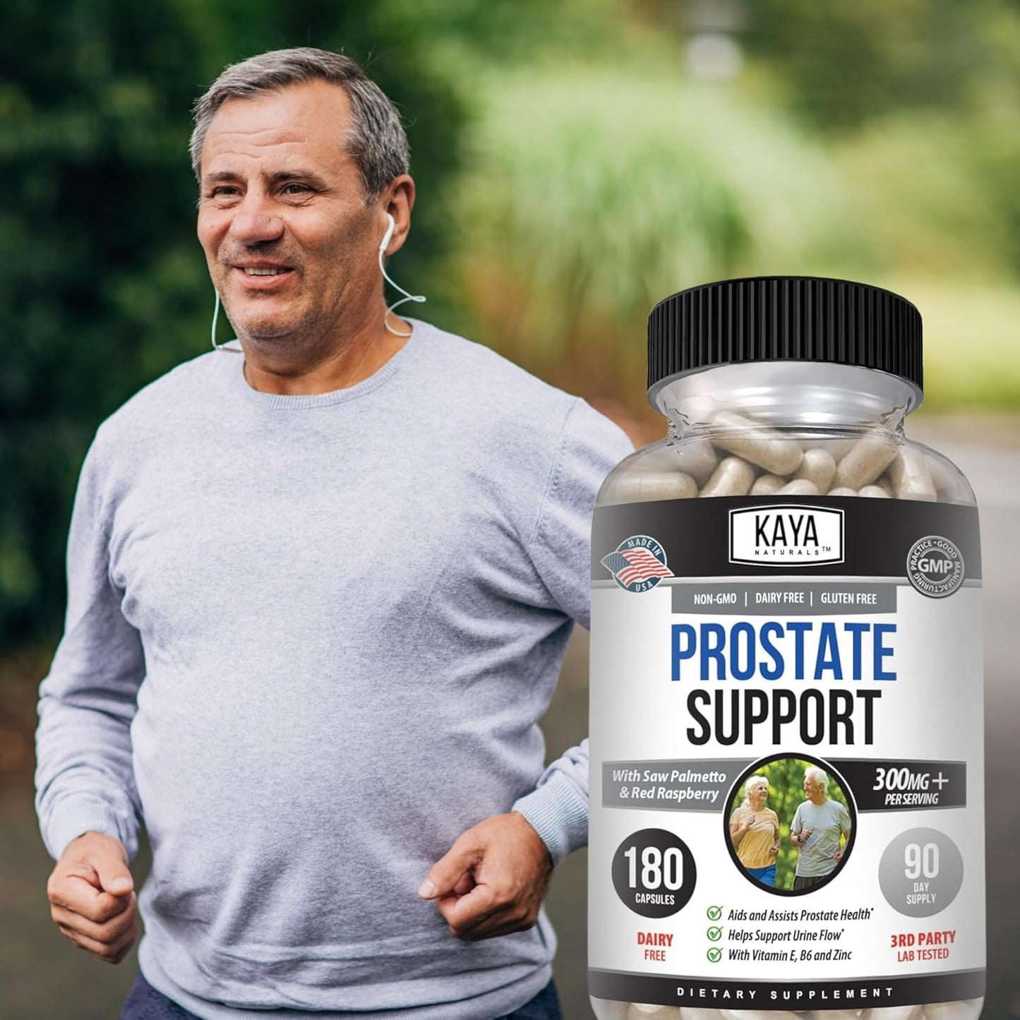 Prostate Support Supplement for Hair Growth, Sleep, and Bladder Health - 180 Capsules