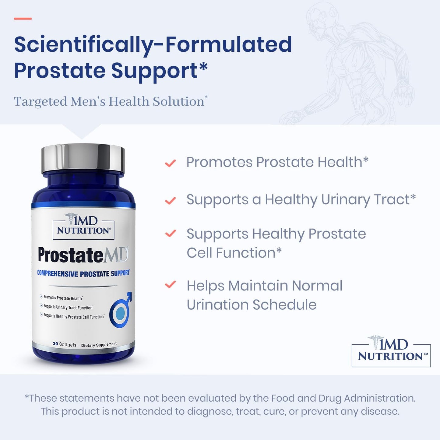 ProstateMD Saw Palmetto Supplement for Urinary Tract and Bathroom Urges - 30 Day Supply