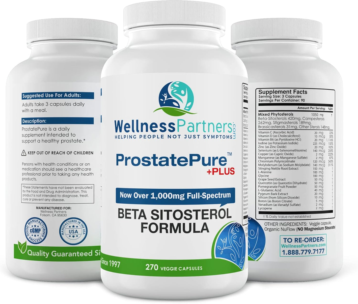 ProstatePure Plus 270ct - Ultimate Prostate Health Supplement by WellnessPartners