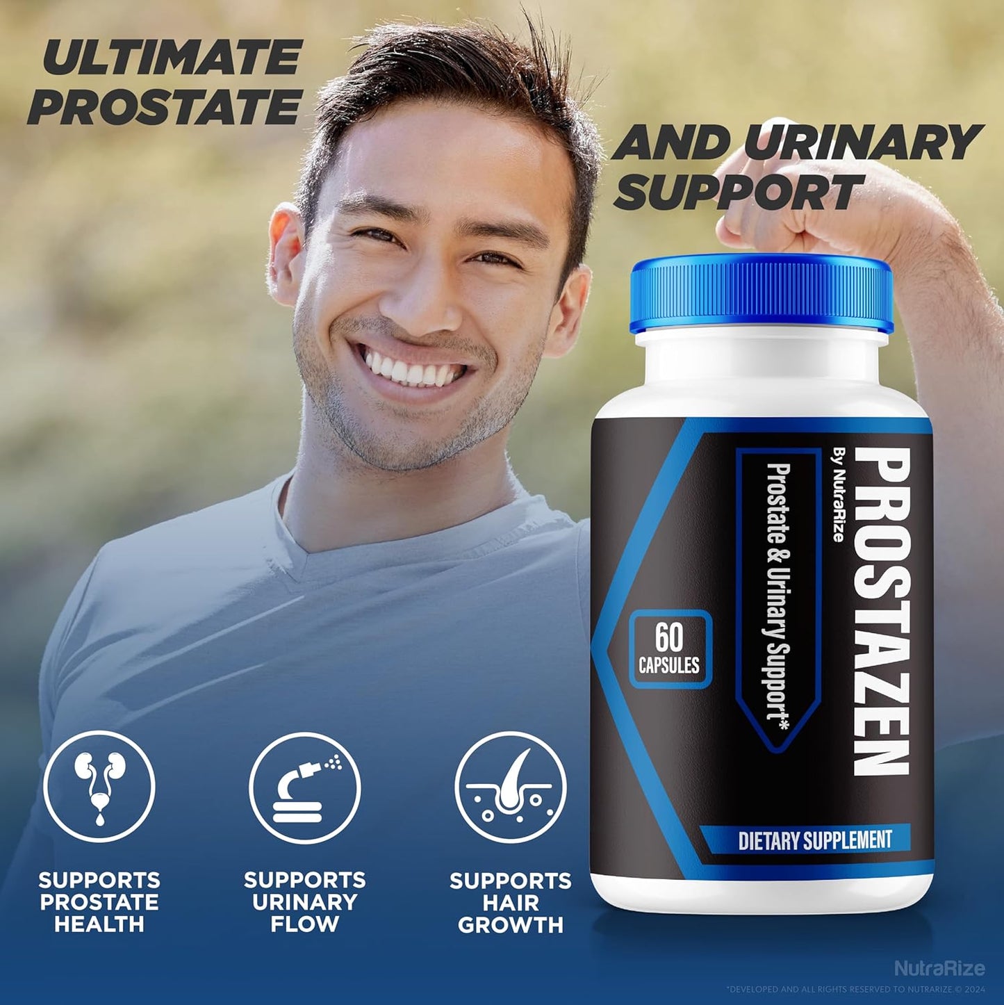 Prostazen Capsules (2 Pack) for Prostate Health Support - Premium Formula with 120 Capsules - Prosta Zen Pills Review