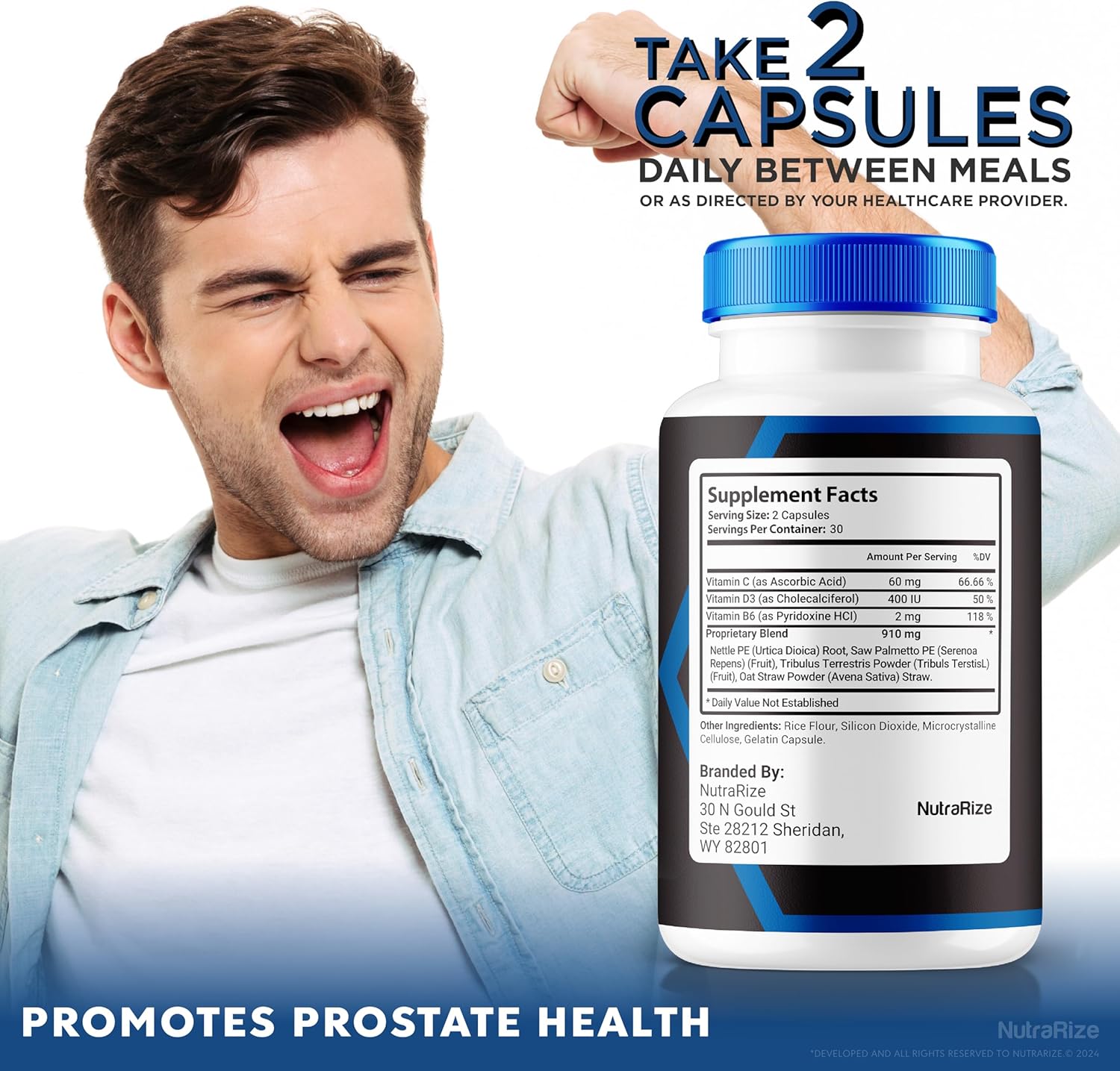 Prostazen Capsules 5 Pack - Premium Formula for Healthy Prostate Support - NutraRize Prostazen Pills (300 Capsules)