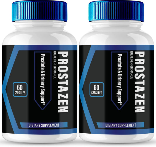 Prostazen Prostate Health Supplement Capsules - All Natural Formula, Extra Strength Prostazen Pills for Ideal Performance (2 Pack)