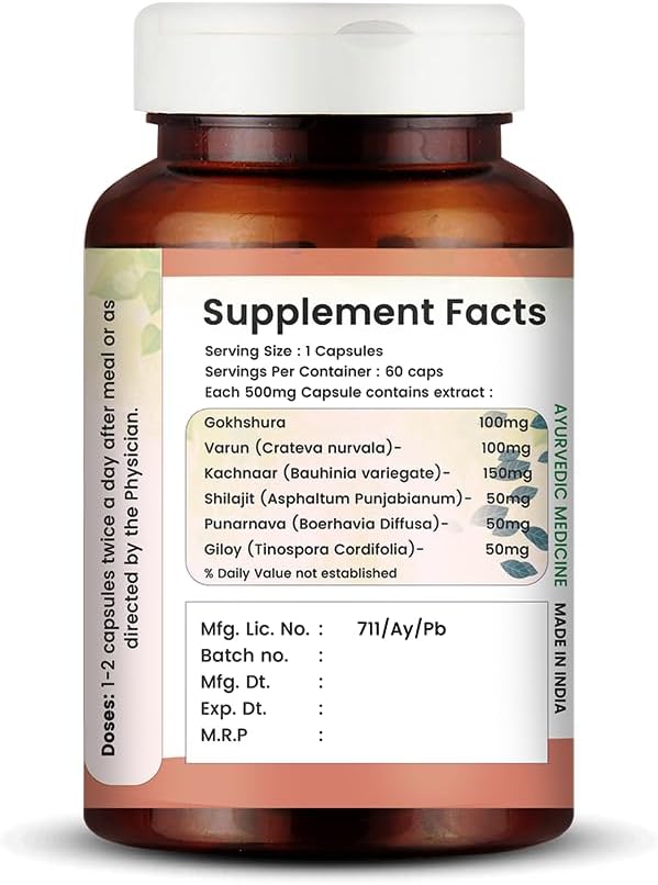ProstoCalm Ayurvedic Supplement for Prostate & Urinary Tract Health | 60 Veg Capsules - Pack of 180 (3-Pack)