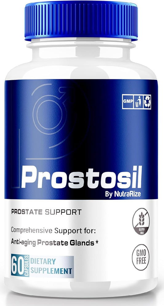 Prostosil Capsules - Natural Prostate Health Support, Maximum Strength Herbal Supplement for Overall Health - Official Review (60 Capsules)