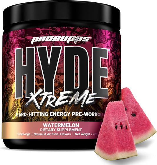 PROSUPPS® Mr. Hyde® Xtreme Pre-Workout Powder - Enhanced Energy & Focus with Beta Alanine, Creatine, Nitrosigine - Watermelon Flavor (30 Servings)