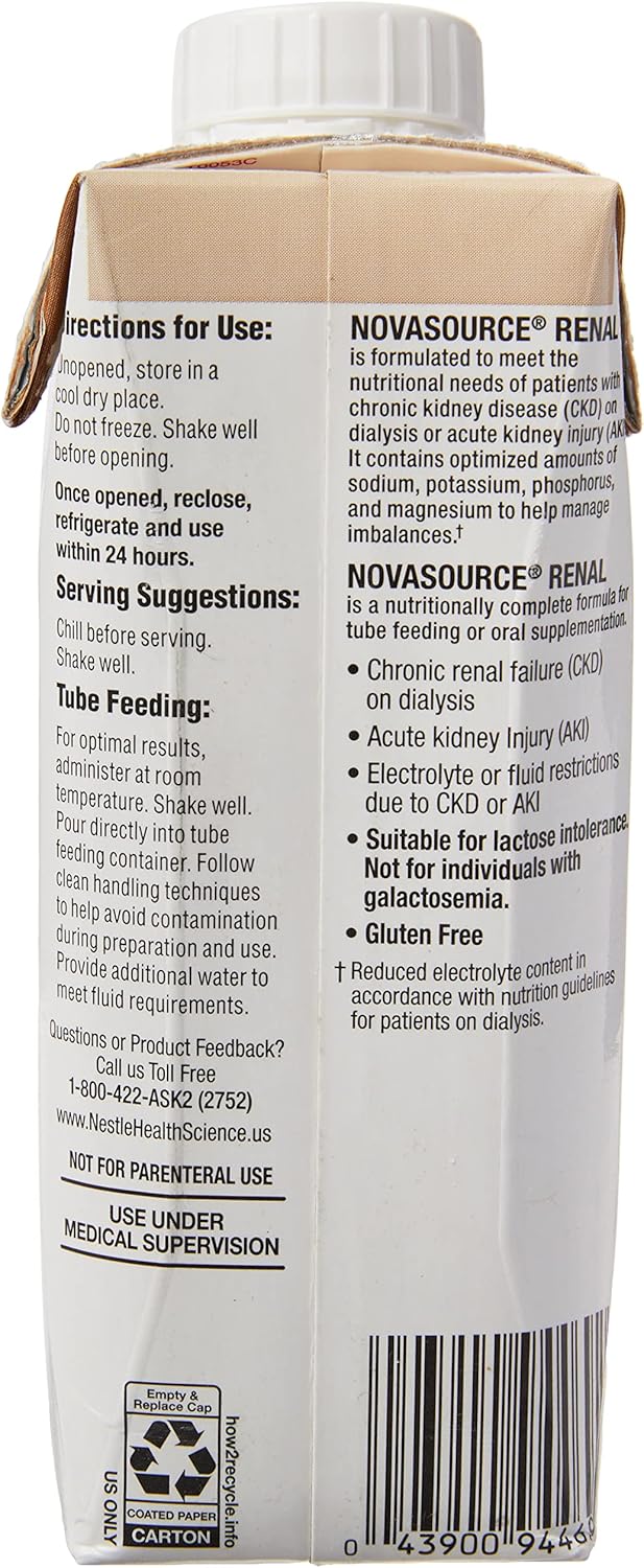 Protein-Rich Nutrition Shakes for Dialysis Patients: Nepro Mixed Berry & NOVASOURCE Mocha, 24 Count Each