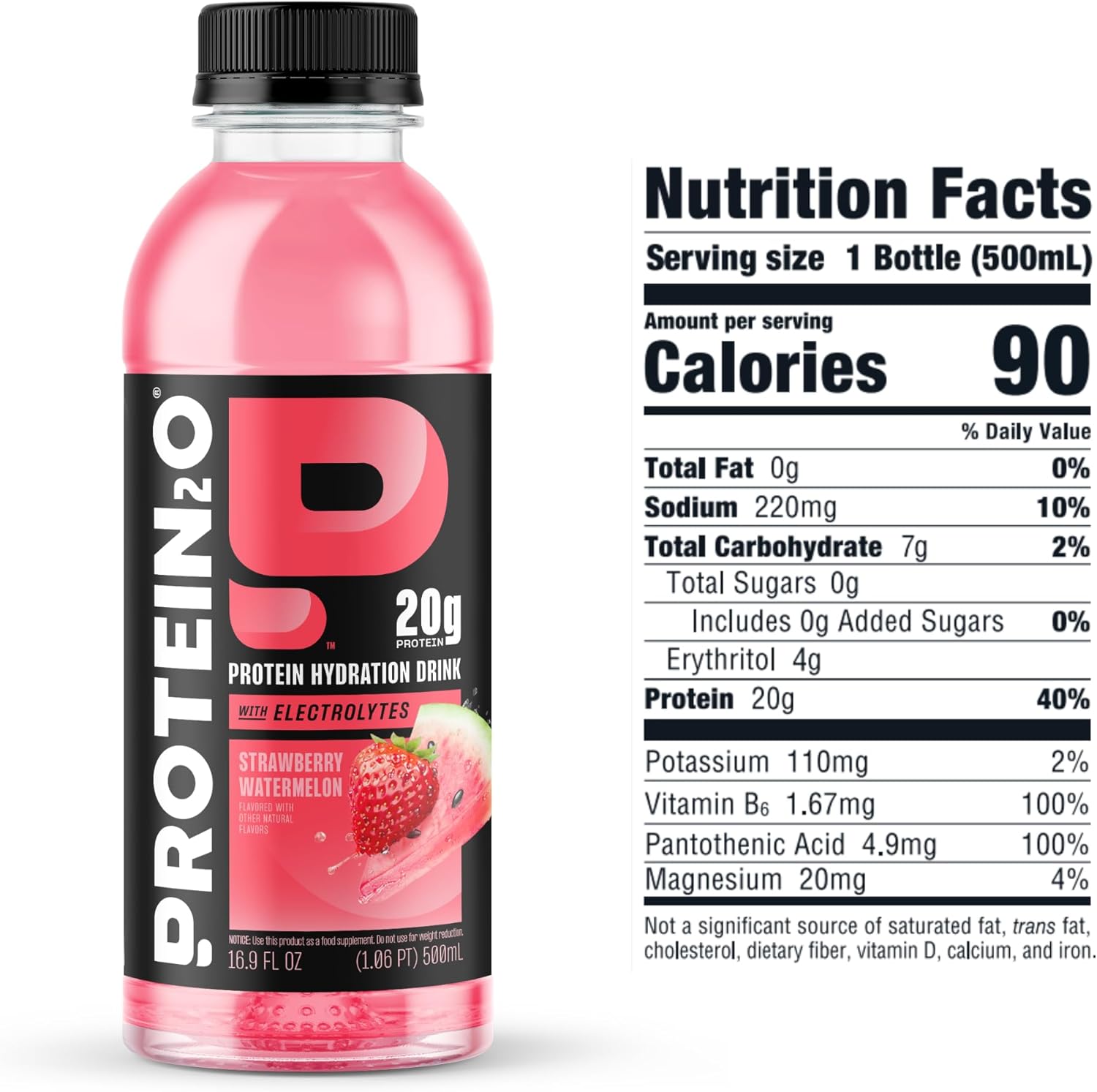 Protein2o 20g Whey Protein Isolate Infused Water Variety Pack with Electrolytes - Sugar Free, Gluten Free, Lactose Free - Ready To Drink Sports Drink (12 Pack, 16.9 oz Bottle)