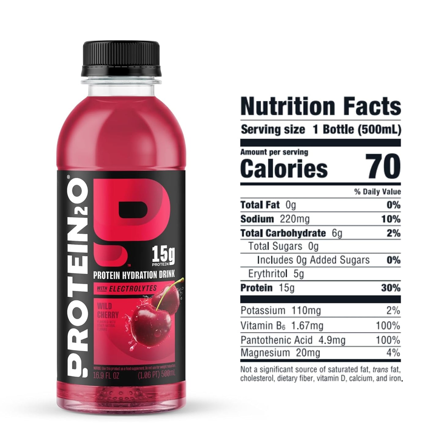 Protein2o Flavor Fusion Variety Pack, 15g Whey Protein Infused Water, 16.9 oz Bottle (Pack of 12)