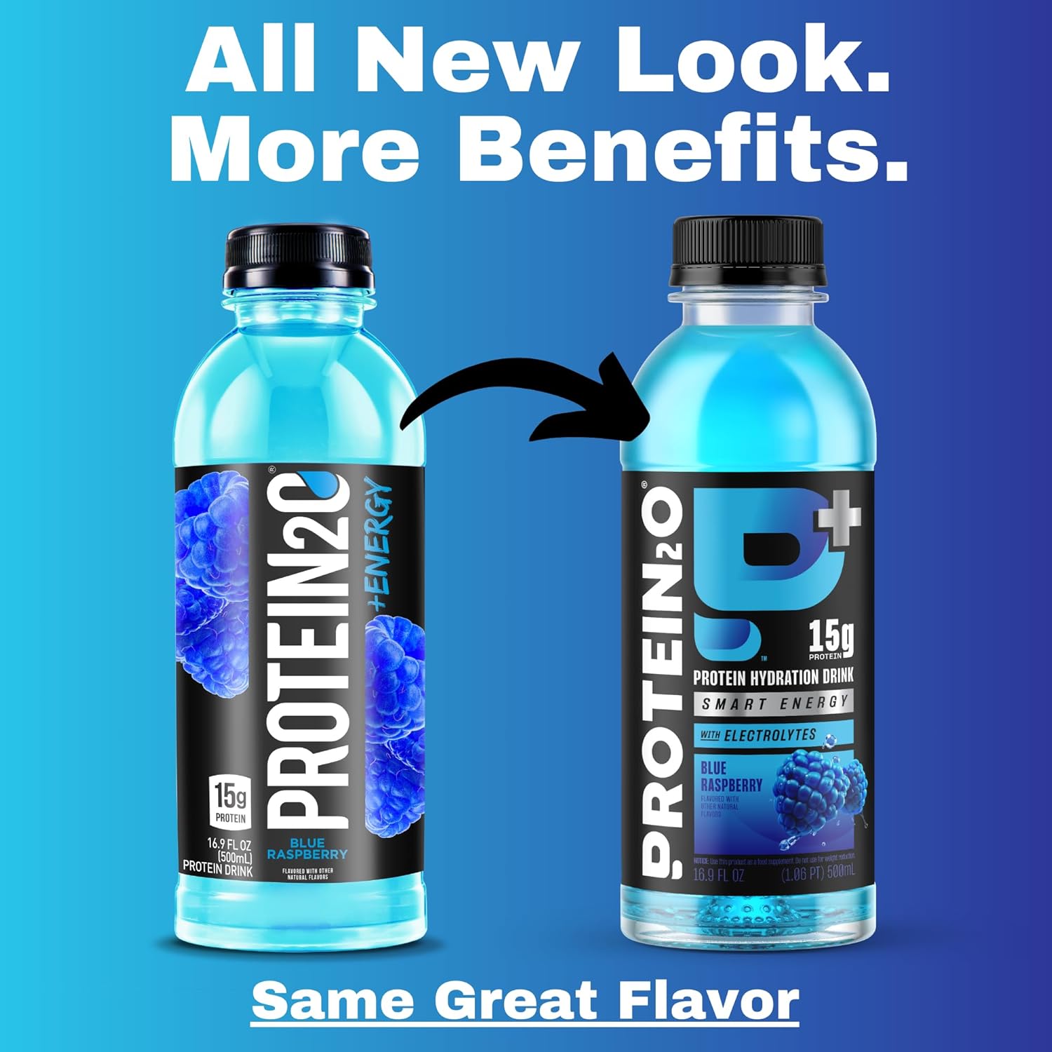 Protein2o Variety Pack with 15g Whey Protein Infused Water, Energizing 16.9oz Bottles (12 Count)