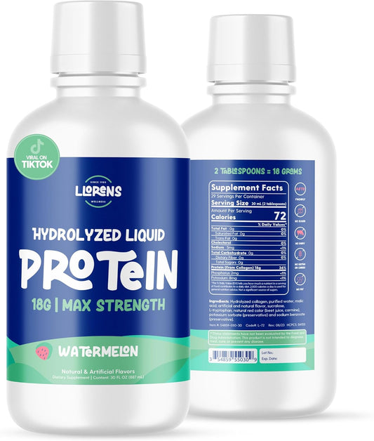 Proteinex Max Strength Liquid Protein Drink - Supports Wound Healing, Doctor Recommended, No Carbs, Zero Sugars - Watermelon Flavor, 30 Fl oz