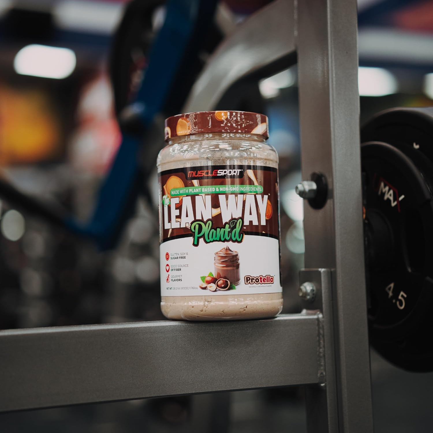 Protella Musclesport Lean Way Plant Protein Blend - Pea & Brown Rice Protein with CLA, MCT, and L-Carnitine - 20 Servings