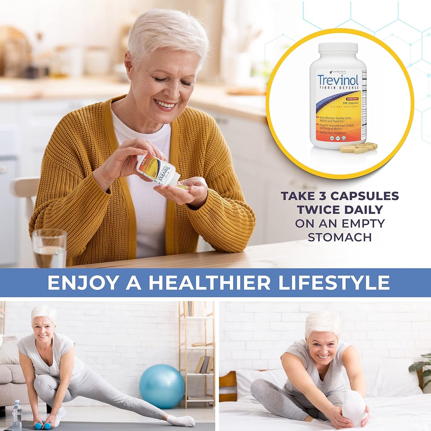 Proteolytic Enzymes Supplement for Inflammation & Joint Pain - 300 Capsules - Supports Mobility, Digestion, Recovery, Muscle & Bone Health