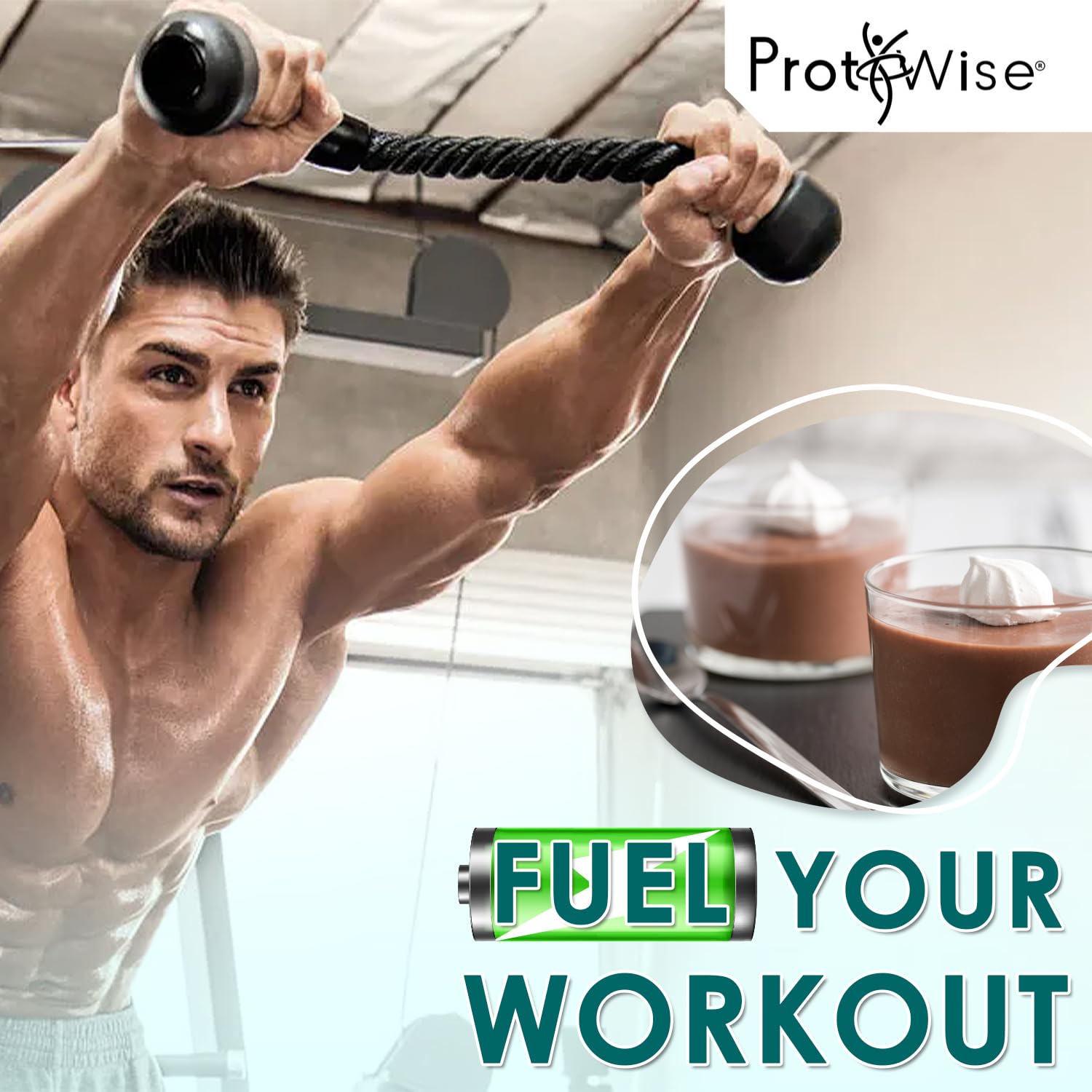 ProtiWise® Chocolate Very High Protein Drink Mix - Meal Replacement for Weight Loss - 35g Protein, Gluten Free Keto Diet - 7/Box