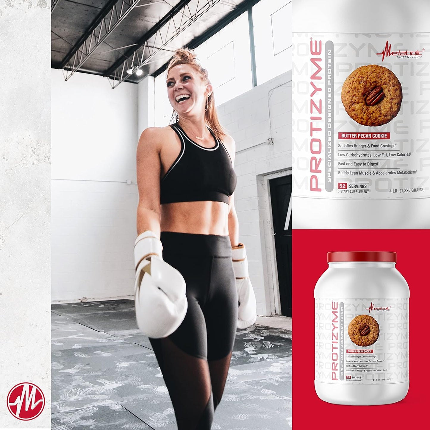 Protizyme 100% Whey Protein Powder with Digestive Enzymes, 24 Essential Vitamins & Minerals - High Protein, Low Carb, Low Fat - 4lb (52 Servings)