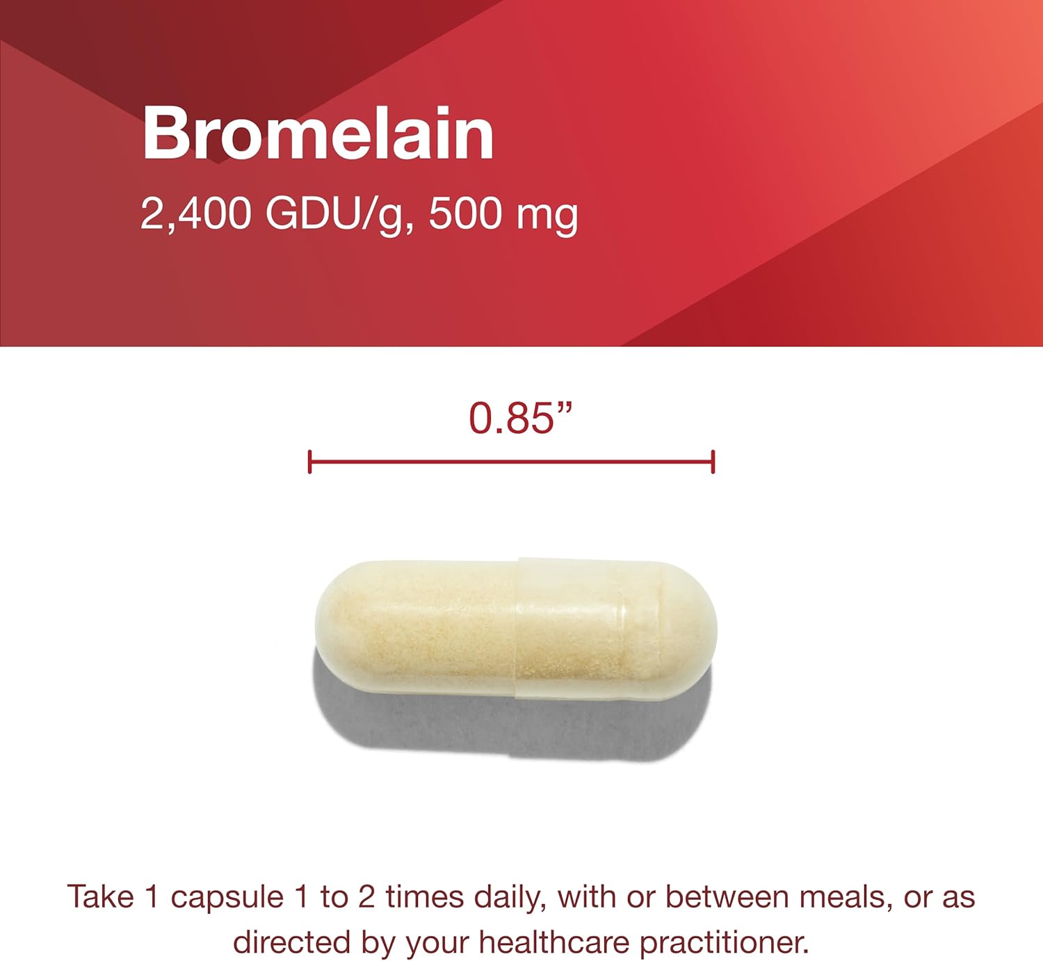 Protocol Bromelain 500mg Capsules - Protein Digestive Enzyme for Healthy Digestion - Vegan & Kosher Supplement - 90 Veg Capsules